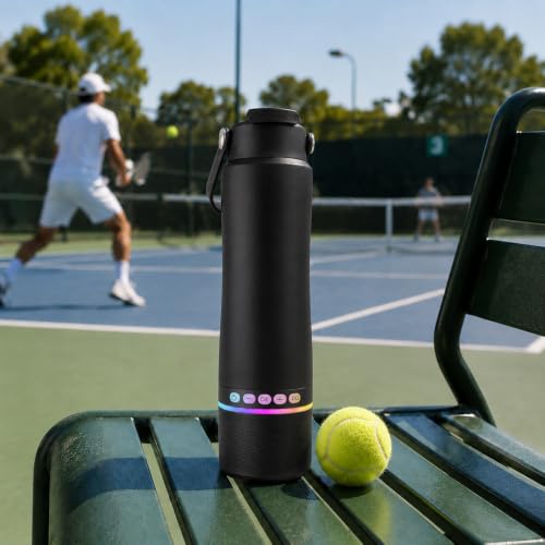 Stainless Steel Water Bottle with Portable Bluetooth Speaker TWS