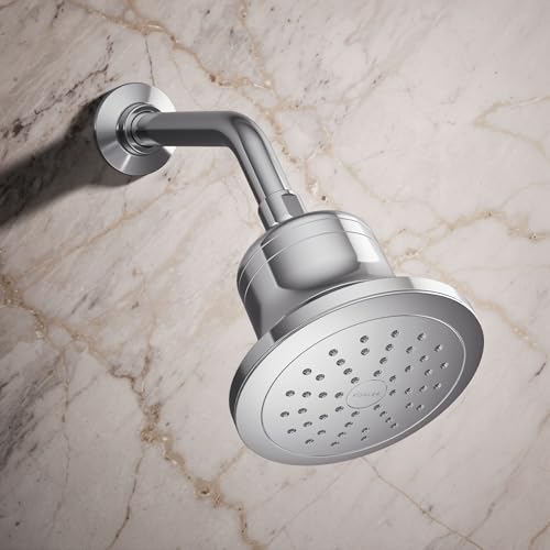 33631-G-CP Cinq Round Single-Function Filtered Showerhead, Five-Layer Filtration, 1.75 GPM, Full Coverage Spray, Premium Durable Material, Polished Chrome