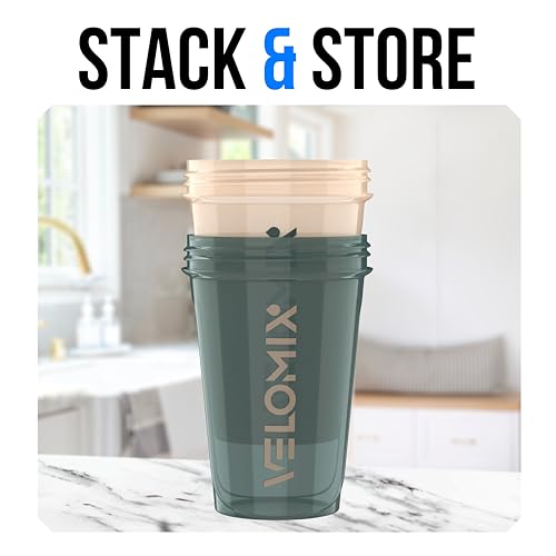 2 Pack 20oz Protein Shaker Bottle for Protein Mixes (2 Count)