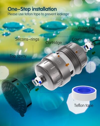 Shower Filter Brushed Nickel Remove Chlorine softer hair and skin
