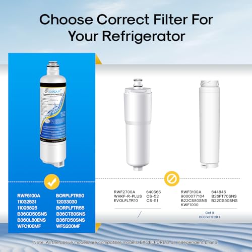 BORPLFTR50 Refrigerator Water Filter Replacement for Bosch Ultra Clarity Pro 11032531 (2 Count)