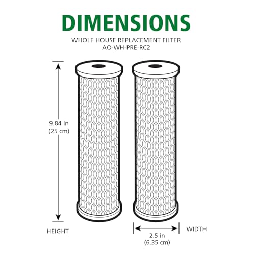 2.5"x10" 5 Micron Carbon Block Sediment Filter (2 Count)