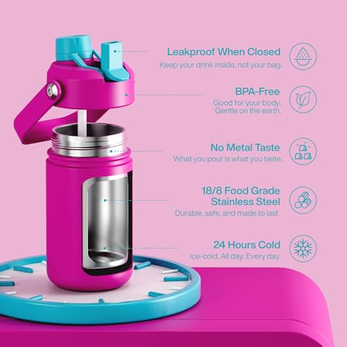 Kids Insulated Water Bottle with Straw
