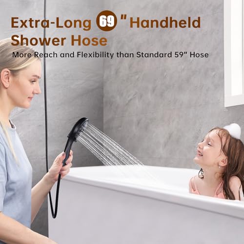 High Pressure Dual Shower Head Combo with Handheld and Rain Shower