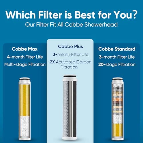 4 Pack Replacement Filters for Handheld Shower Head (4 Count)