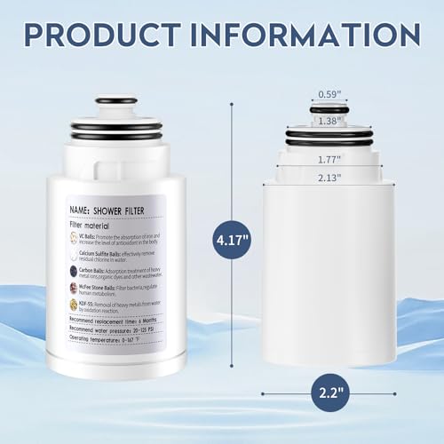 2 Pack KDF Shower Head Filter Replacement Cartridge (2 Count)