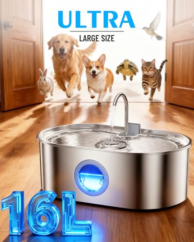 4.2Gal Dog Water Fountain for Large Dogs