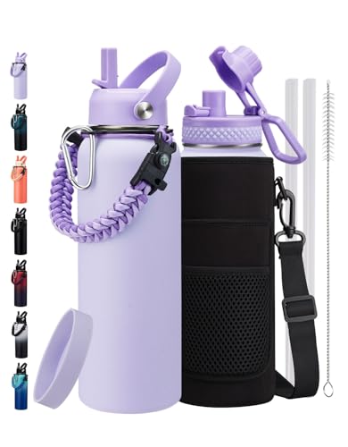 40 oz Insulated Water Bottle with Straw (9 Count)