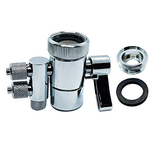 Kitchen Sink Faucet Water Filter Dual Diverter Valve for Push on 1