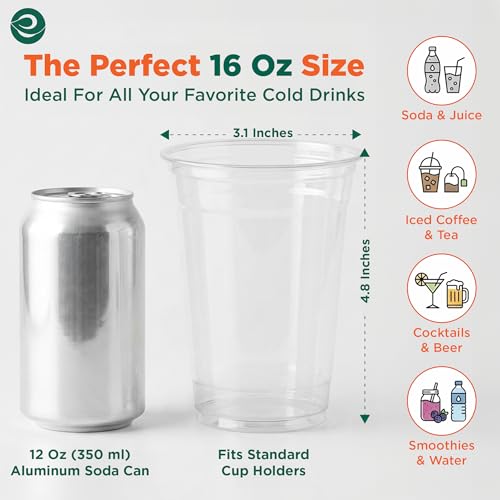 16 Oz Plant Based Disposable Party Cups (500 Count)
