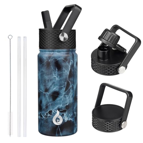 18oz Insulated Water Bottle with Straw Lid