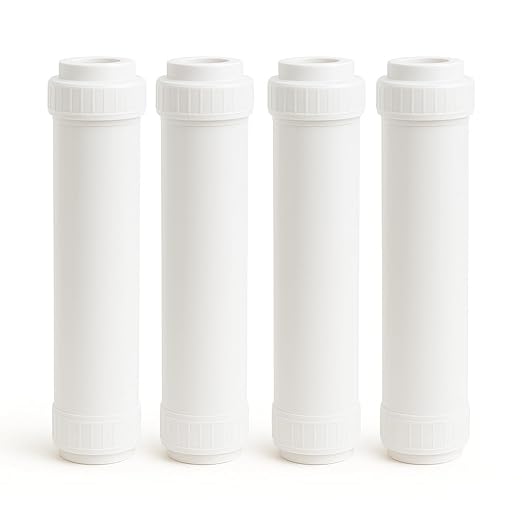 LiquaGen Polyphosphate Water Filter – Slow PHOS Media for Limescale, Rust & Corrosion | Pre-Filter for Water Heaters, Boilers, Ice Machines, Coffee Makers & Vending Systems (4, 2.5" x 10")