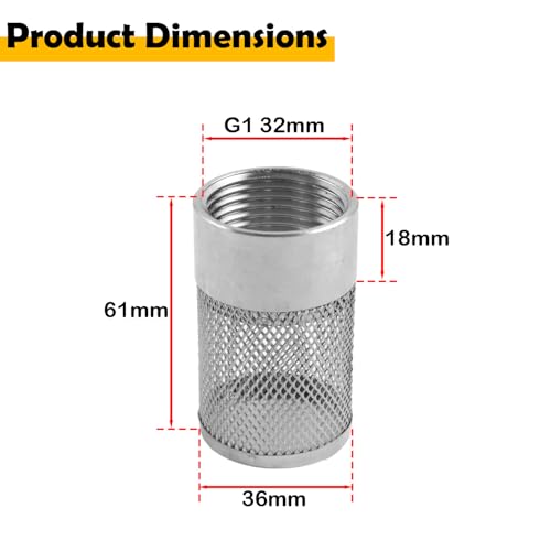 36mm Dia Hose Inlet Suction Strainer Filter