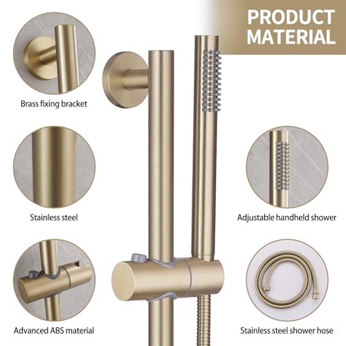Handheld Shower Head with Slide Bar Combo
