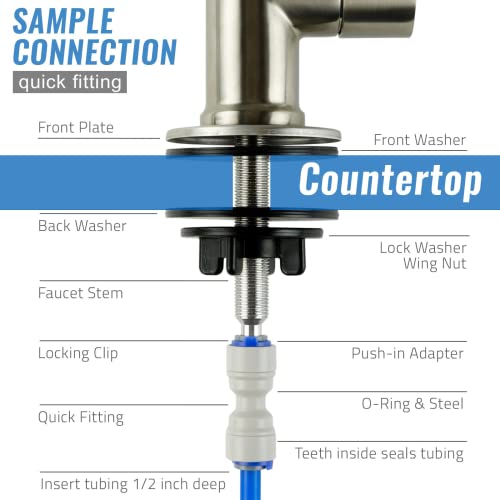 GA1-AB Heavy-Duty Contemporary Non-Air Gap RO Faucet – Premium Lead-Free Design for RO Filtration Systems & Bar Sinks, Antique Brass