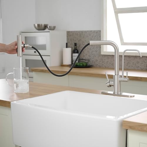 Kitchen Faucets with Water Filter and Pull Down Sprayer
