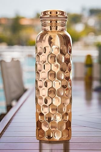 Diamond Cut Copper Water Bottle