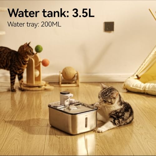 Automatic Stainless Steel cat Water Fountain for Pets Indoor