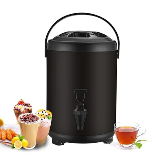 Urn Boiler Hot and Cold Water Dispenser Stainless Steel Tea Hot Water Bottle with Faucet Portable Handle Large Capacity Sealing