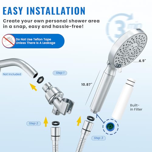 Filtered Shower Head with Handheld