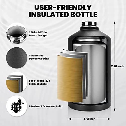 One Gallon Water Bottle Insulated 128 oz