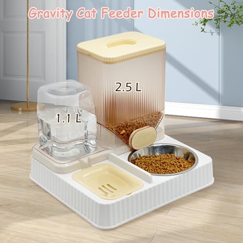 Gravity Cat Feeder & Water Dispenser