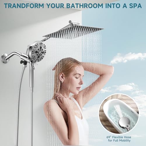 Shower Heads With Handheld Spray Combo