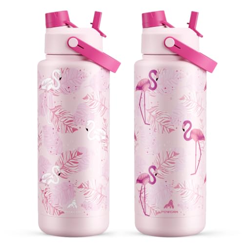 40 oz Insulated Water Bottle with 2