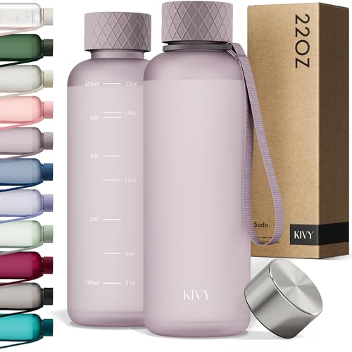 Slim Water Bottle 22oz [Lightweight & Shatterproof]