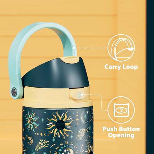 24 oz Insulated Water Bottle with Straw
