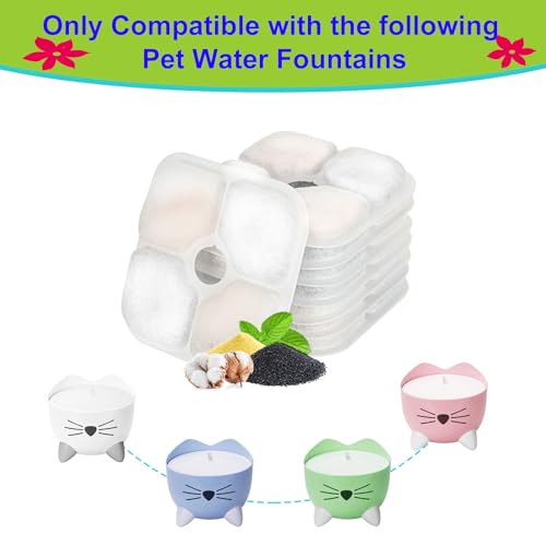 Cat Water Fountain Filter Replacement for PIXI Pet Water Fountain