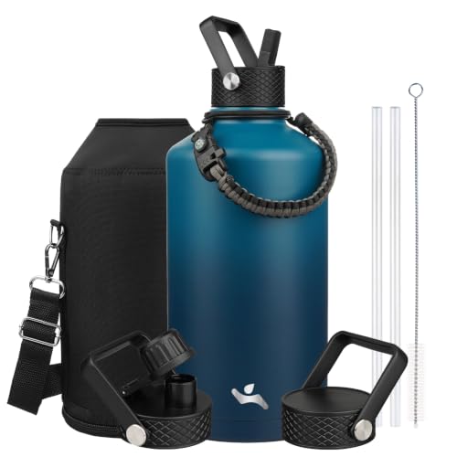 128 oz Insulated Stainless Steel Water Bottle Jug with Handle
