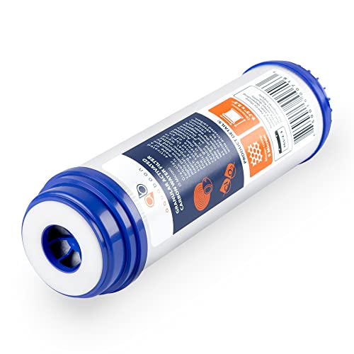 5 Micron 10 x 2.5 Granular Activated Carbon Water Filter Cartridge GAC Water Filter Replacement Compatible with AP117 (25 Count)