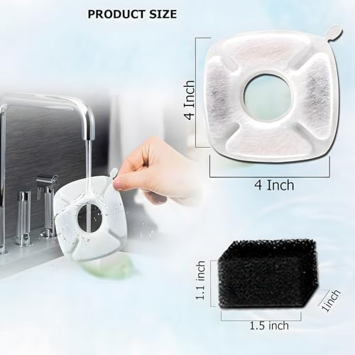 8 Pcs Replacement Filters & Sponges for Veken 95oz (8 Count)