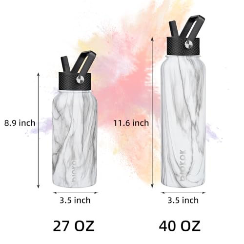 27oz Insulated Water Bottle with Straw Lid