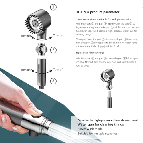 Filtered Shower Head with Handheld (12 Count)