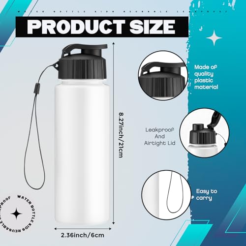 50 Pieces Reusable Plastic Water Bottles Bulk (50 Count)