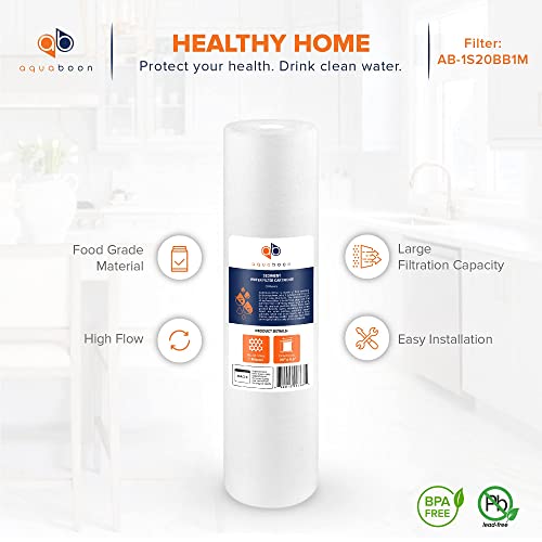 1 Micron 20 x 4.5 Sediment Water Filter Replacement Cartridge (8 Count)