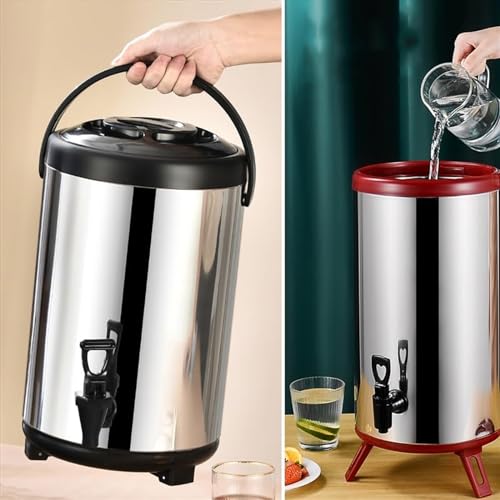 Hot and Cold Water Dispenser with Faucet Portable Insulated Beverage Kettle 8L