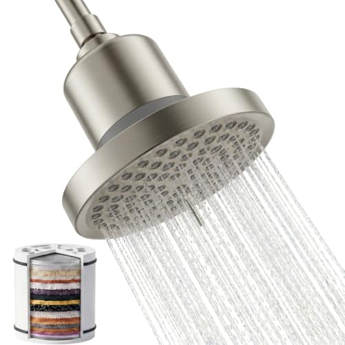 360 Degree Rotated Shower Head Brushed Nickel＆ Filter COMBO ! Anti