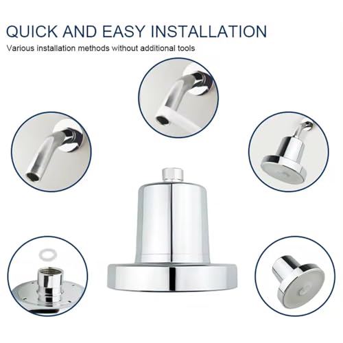 Cascada High Pressure 5.5" Rainfall Filtered Shower Head with 15