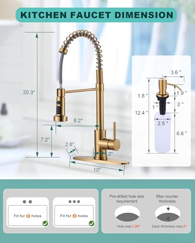 Kitchen Sink Faucet with Soap Dispenser