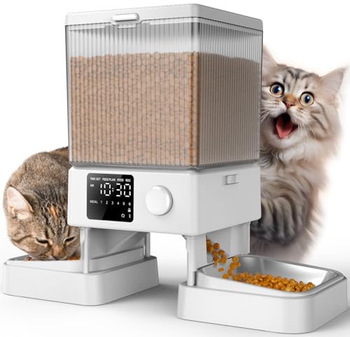 Automatic Cat Feeder for 2 Cats Pets