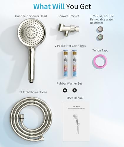 Filtered Shower Head with Handheld