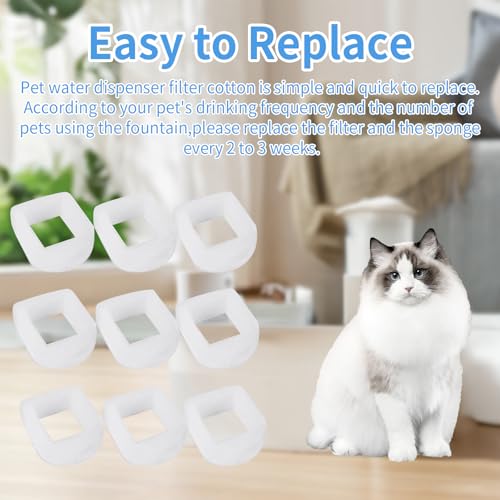24 pcs Cat Water Fountain Replacement Foam Filters for PetSafe Drinkwell Ceramic and Stainless Steel Pet Fountains (24 Count)