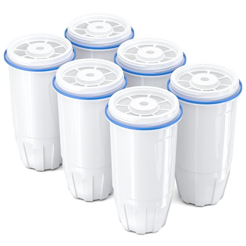 Upgraded Water Filter Replacement Fit for Zero Pitcher and Dispenser ZR (6 Count)