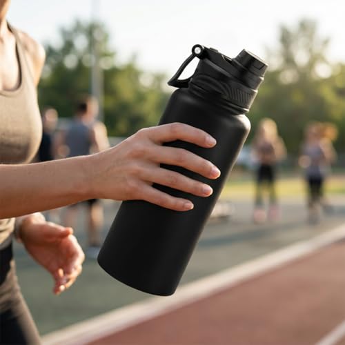 Stainless Steel Water Bottle with Strap 32oz
