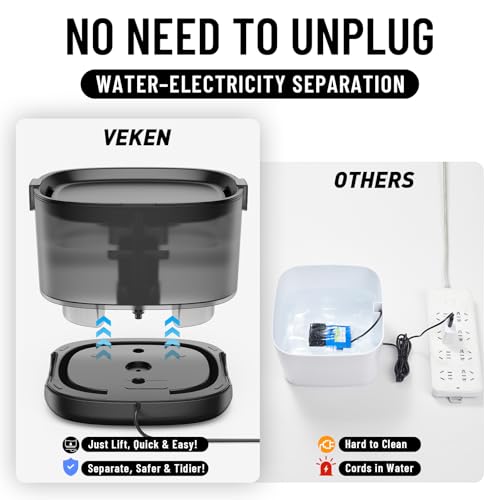 85oz 2.5L Cat Water Fountain with Detachable Tank