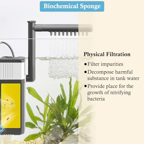 4PCS Replacement Aquarium Filter Sponge for 10W