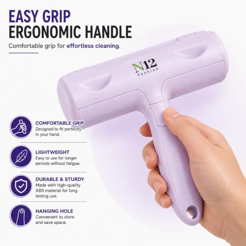 N12 Pet Hair Remover & Grooming Brush Combo for Dogs & Cats Self Cleaning